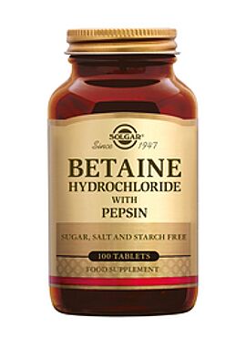 Betaine Hydrochloride with Pepsin 100 tbl