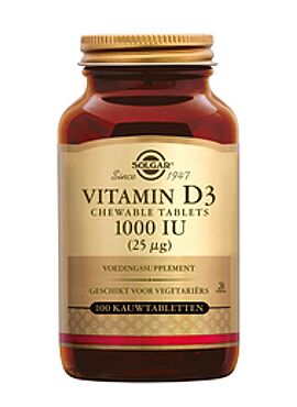 Vitamin D-3 1000 IU/25 µg Chewable 100 kauwtbl