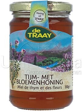 De Traay Tijm- met bloemenhoning bio 350g