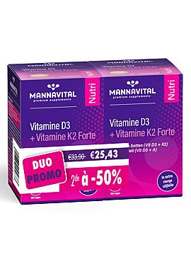 Mannavital Vitamine D3 + K2 forte 90 cps DUO-pack PROMO