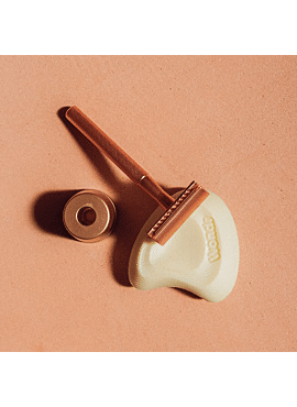Wondr Veiligheidsscheermes + houder Rose Gold 