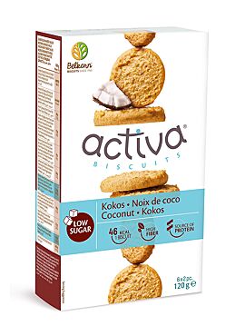 Activa Kokoskoekjes zonder suiker 120g
