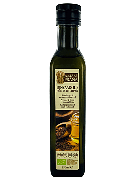 Lijnzaadolie Amanprana koudgeperst en ongeraffineerd bio 250ml