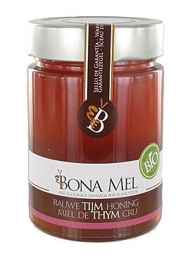 Bona Mel Tijm honing rauw bio 450g 
