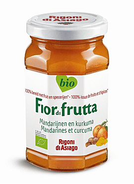 FiordiFrutta confituur Mandarijnen en kurkuma bio 260g 