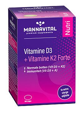 Mannavital Vitamine D3 + K2 forte 90 cps
