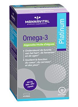 Omega-3 Platinum Algenolie 100% vegan 60sgls