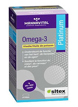 Mannavital Omega-3 Platinum Visolie 60 softgels