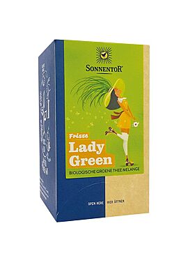 Sonnentor Frisse Lady Green groene thee mélange bio 18 builtjes