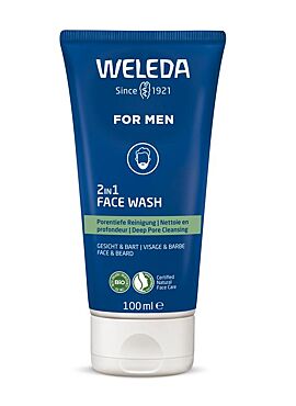 Weleda 2 in 1 Reinigingsgel voor gezicht en baard 100ml