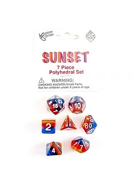 Sunset 7-dice Set