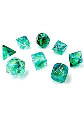 Borealis Polyhedral Kelp/Light Green Luminary Dobbelsteen Set (7 stuks)