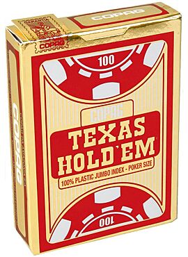 Copag - Texas Hold'em Gold - Jumbo Face - 2 index - TBX Red