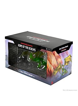 Icons of the Realms: Adult Emerald Dragon Premium Figure