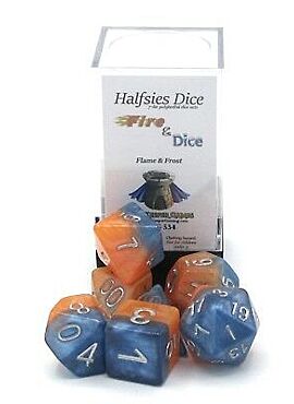 Halfsies Dice - Fire & Dice (Poly 7 set)