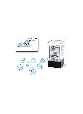 Chessex Borealis Mini-Polyhedral Icicle/light blue Luminary 7-Die Set