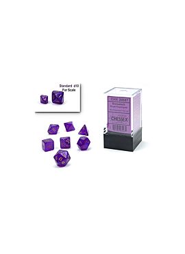 Chessex Borealis Mini-Polyhedral Royal Purple/gold Luminary 7-Die Set