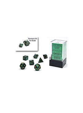 Chessex Scarab Mini-Polyhedral Jade/gold 7-Die Set