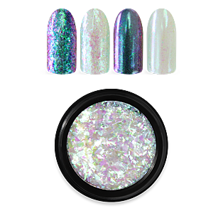 Rainbow Flakes Green