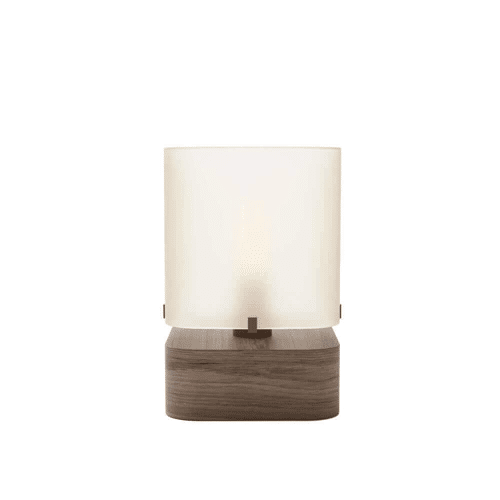 Eve Cubo walnut tafellamp