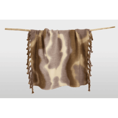 Mohair tie-dye plaid