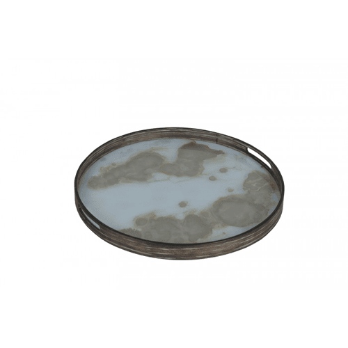 Mist Gold Organic Glass Tray - ø 48 x 4 cm