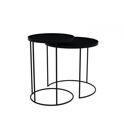 Round Tray Table Set High - ø 49 x 66 cm & ø 62 x 57 cm