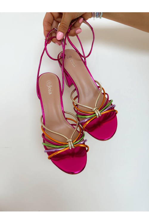 Shiny summer heels
