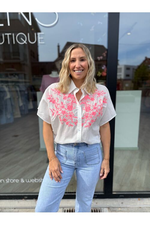 Fluo detail blouse