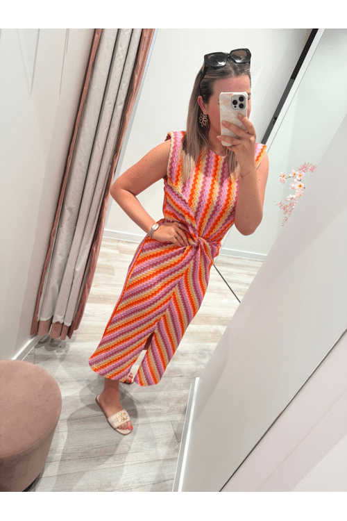 Color swirl dress