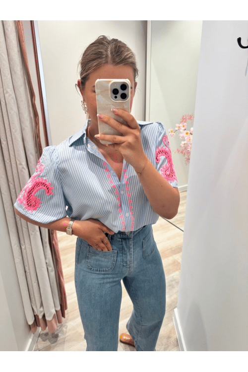 Fluo detail blouse