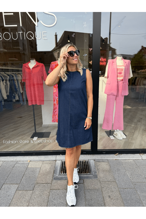 Sabrina round neck dress