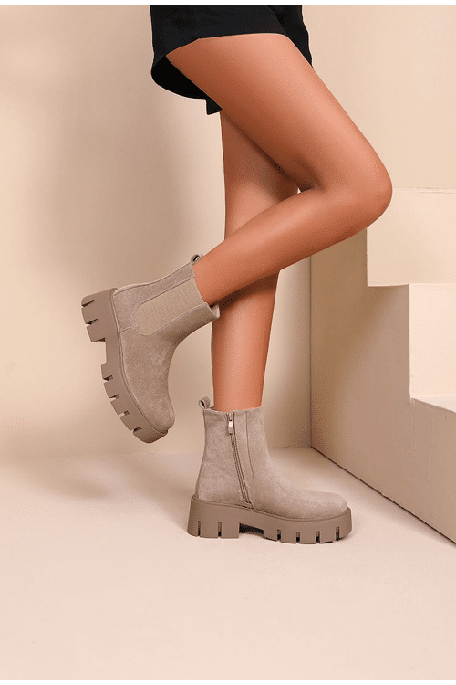 Suede fall boots