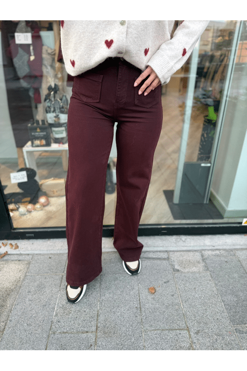 Gaspard wide bordeau