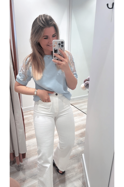 Velvet flower top