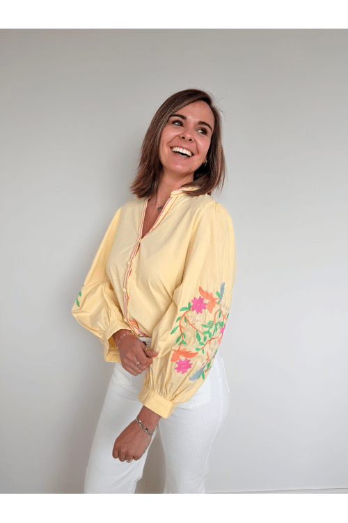 floral blouse