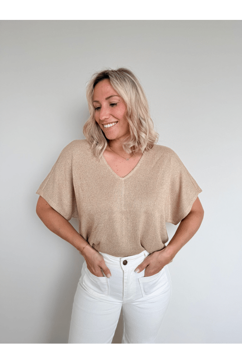 VIULMI V-NECK TOP