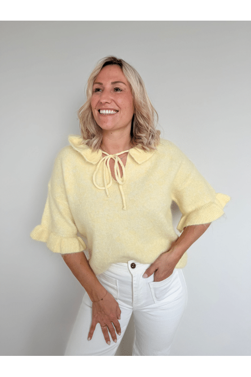 knit frill shirt