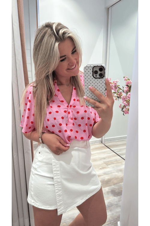 Rose rouge blouse