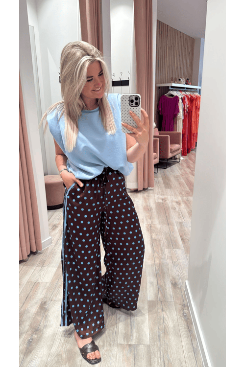 Blue Polka pant