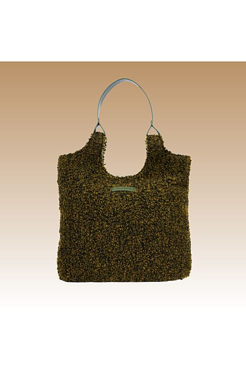 HANDTAS TOTE BAG IN CURLY WOOL