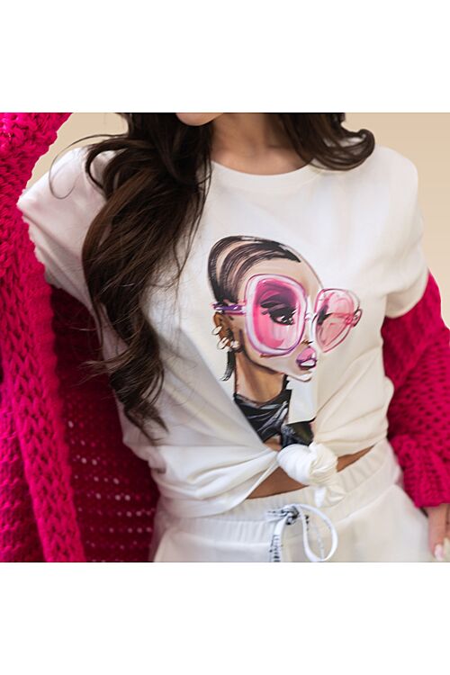 T-SHIRT PINK GLASSES
