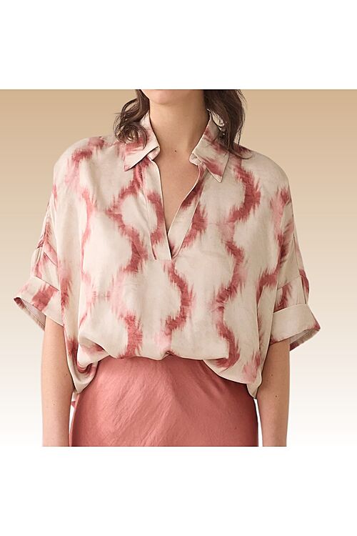 BLOUSE TOP FADED IKAT