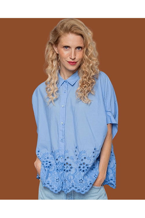 BLOUSE BLAUW