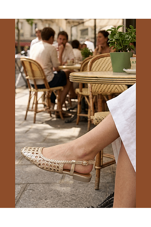 SCHOEN SLINGBACK CHAMPAGNE GOLD