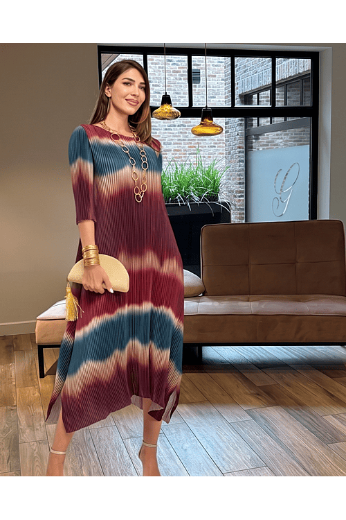 KLEEDJE SUNRISE TIE-DYE BURGUNDI