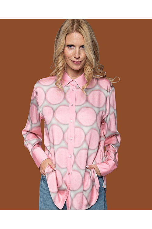 BLOUSE ROSE SAND DOTS