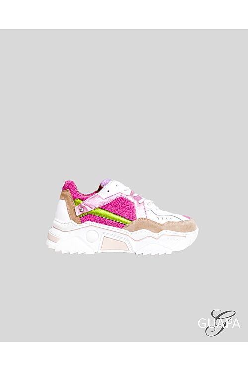 SNEAKER PLUTO TERRY WHITE/PINK/GREEN