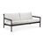 Teak black / Off white cushion