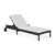 Black teak/ off white thin cusion